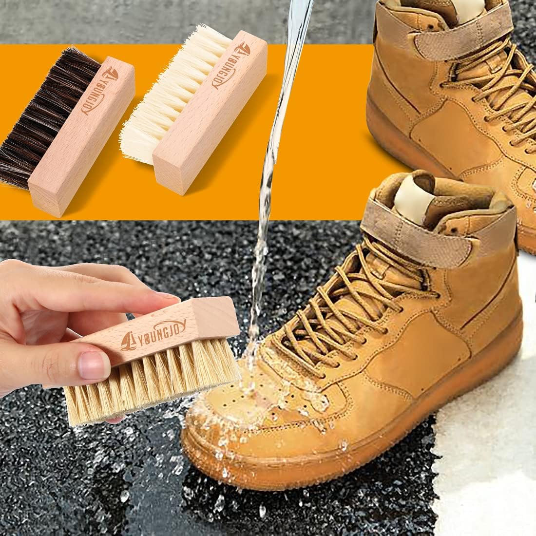 YoungJoy 3 Pieces Dual Sided S - Sneaker Cleaning Kit recension och pris