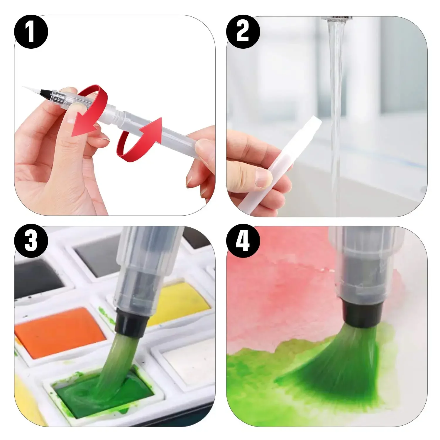 3/6 Piece Water Color Brush Pe - Midsole Marker Paint recension och pris